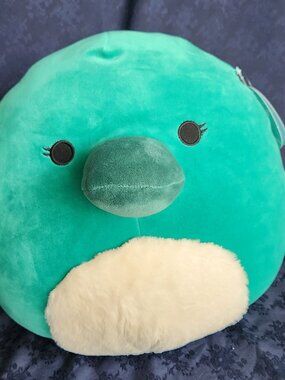 14" Squishmallow Platypus Selassi with fuzzy belly